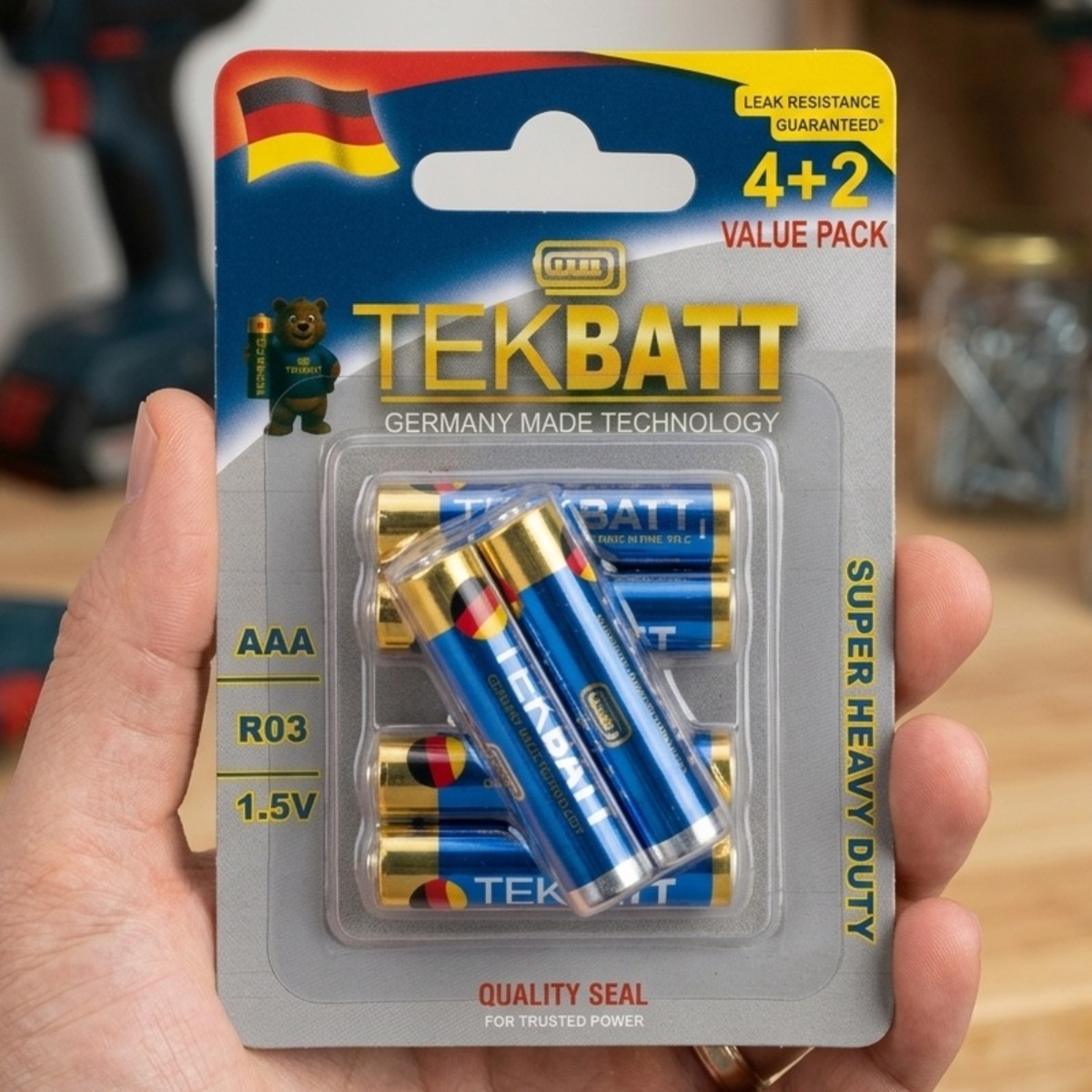 Tekbatt AAA Batteries 6 Pieces