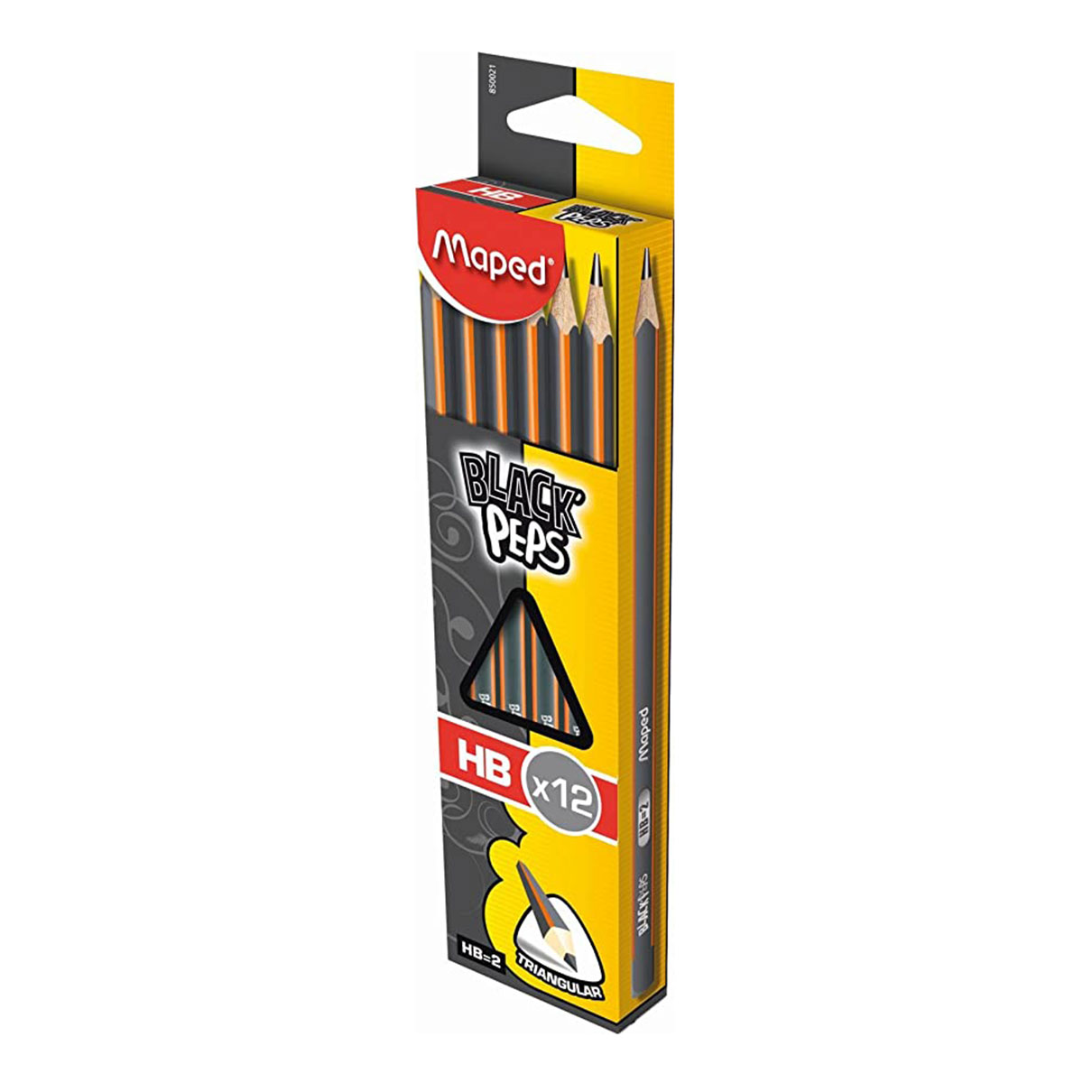 Maped Black Peps HB Pencil 12 Pieces Set