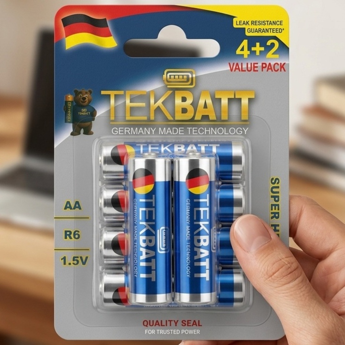 Tekbatt AA Batteries 6 Pieces