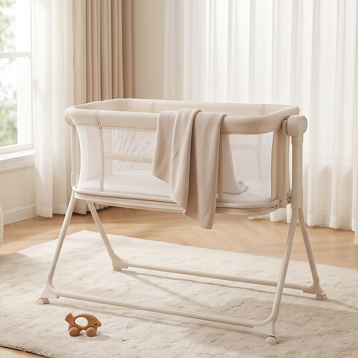 Mastela Bedside Bassinet With Wheel