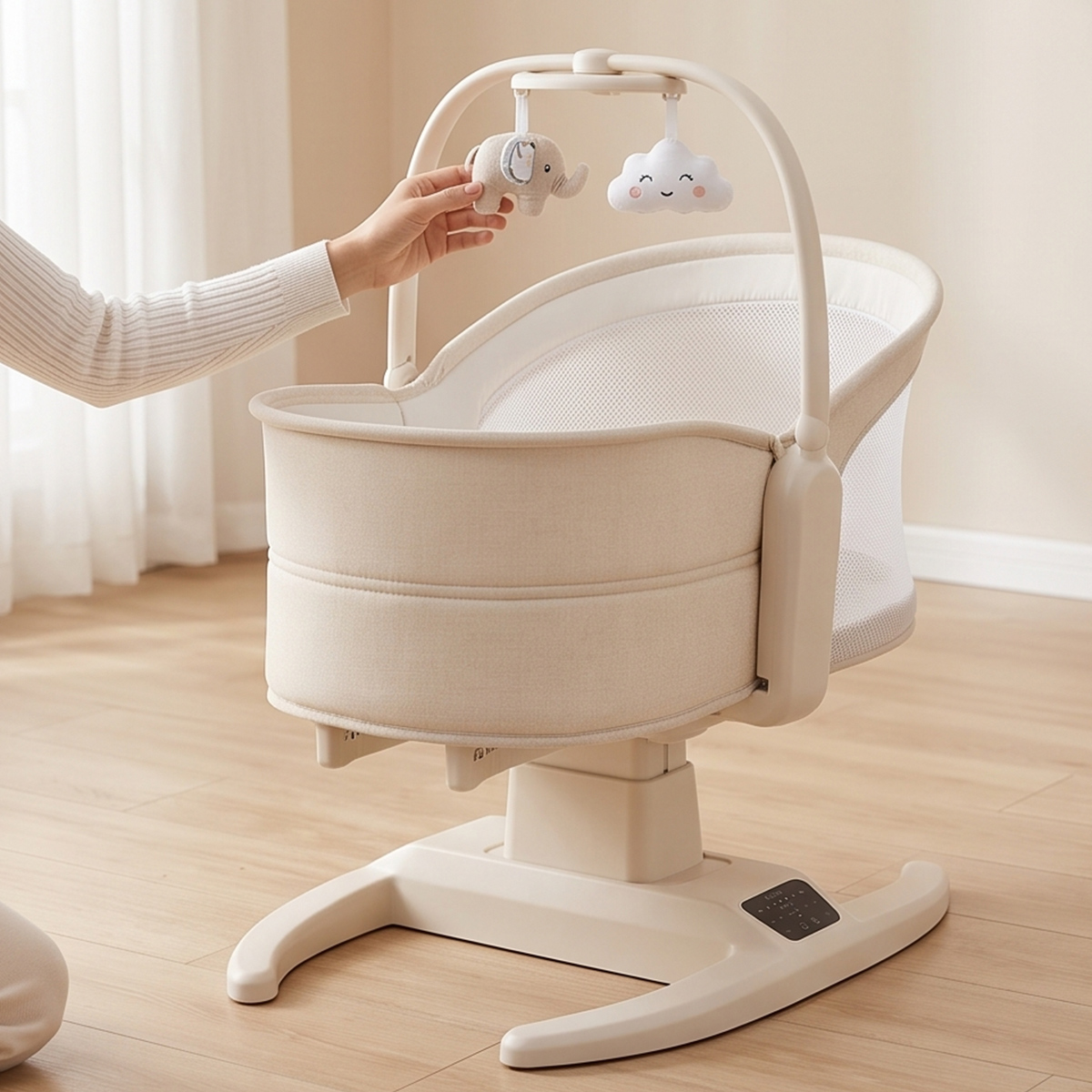 Mastela 4 In 1 Baby Bassinet With Touch Control Pannel
