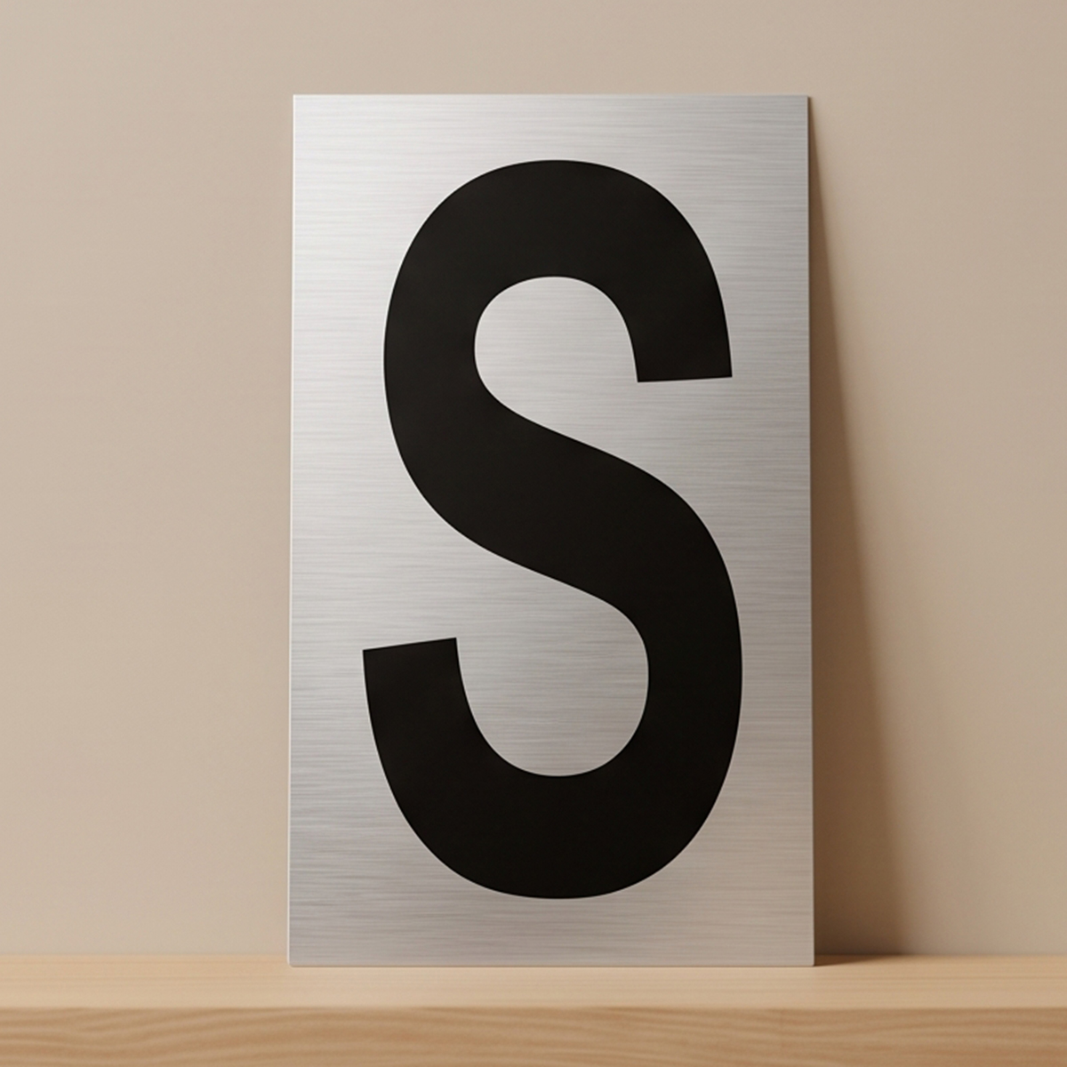 Italo Aluminium Alphabet Sticker 6x10.5cm