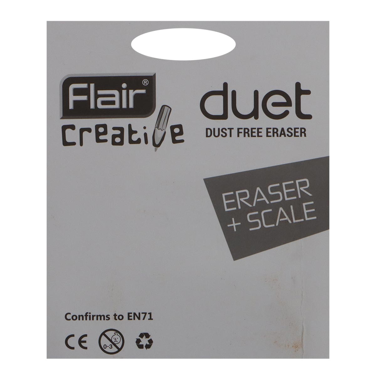 Flair Creative Duet Dust Free Eraser 6 Pieces with Scale
