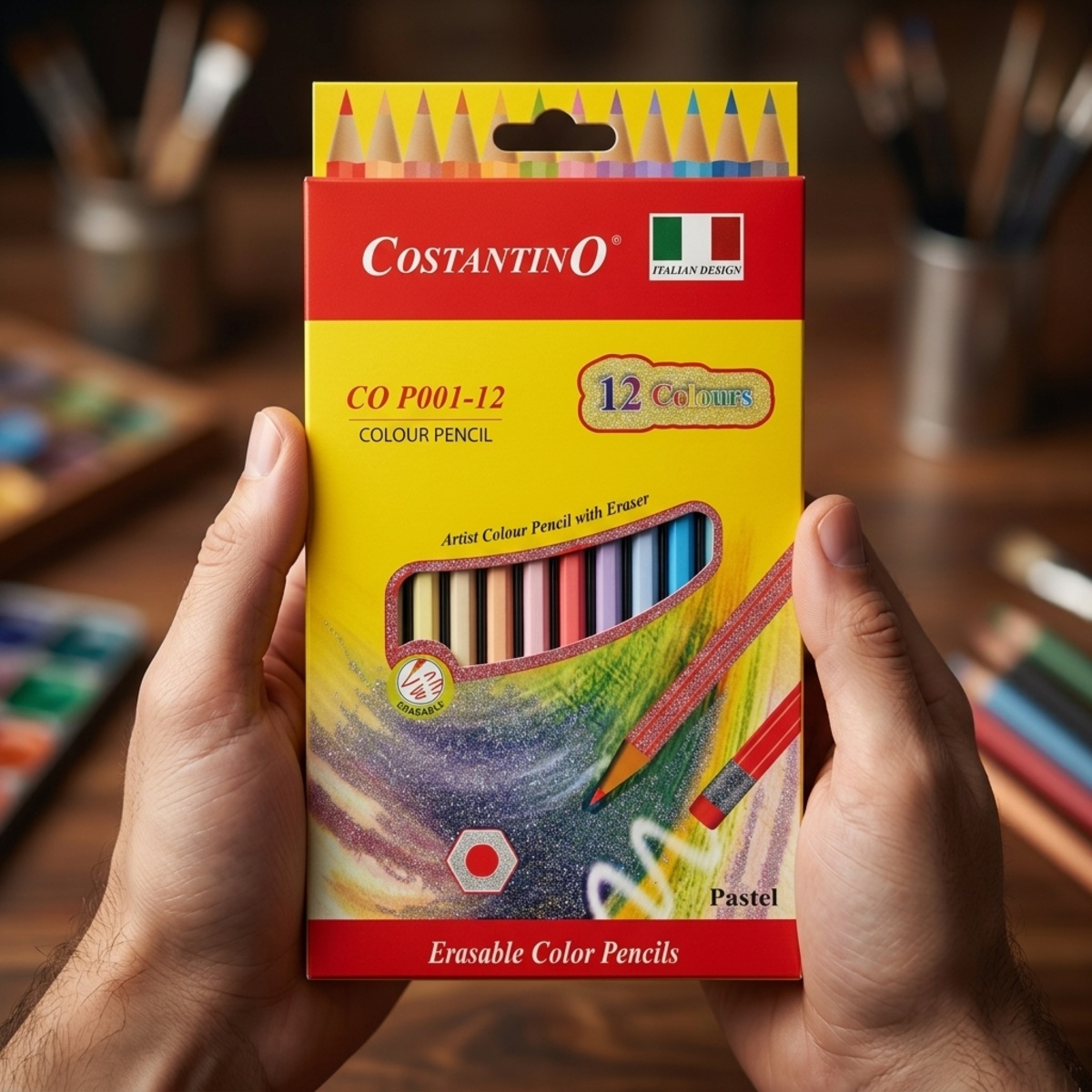 Costantino Erasable Colour Pencils 12 Pieces