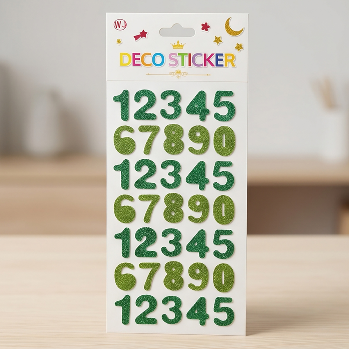 Glitter Number Deco Stickers