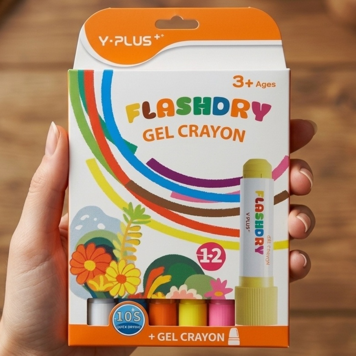 Y PLUS Flash Dry Gel Crayons