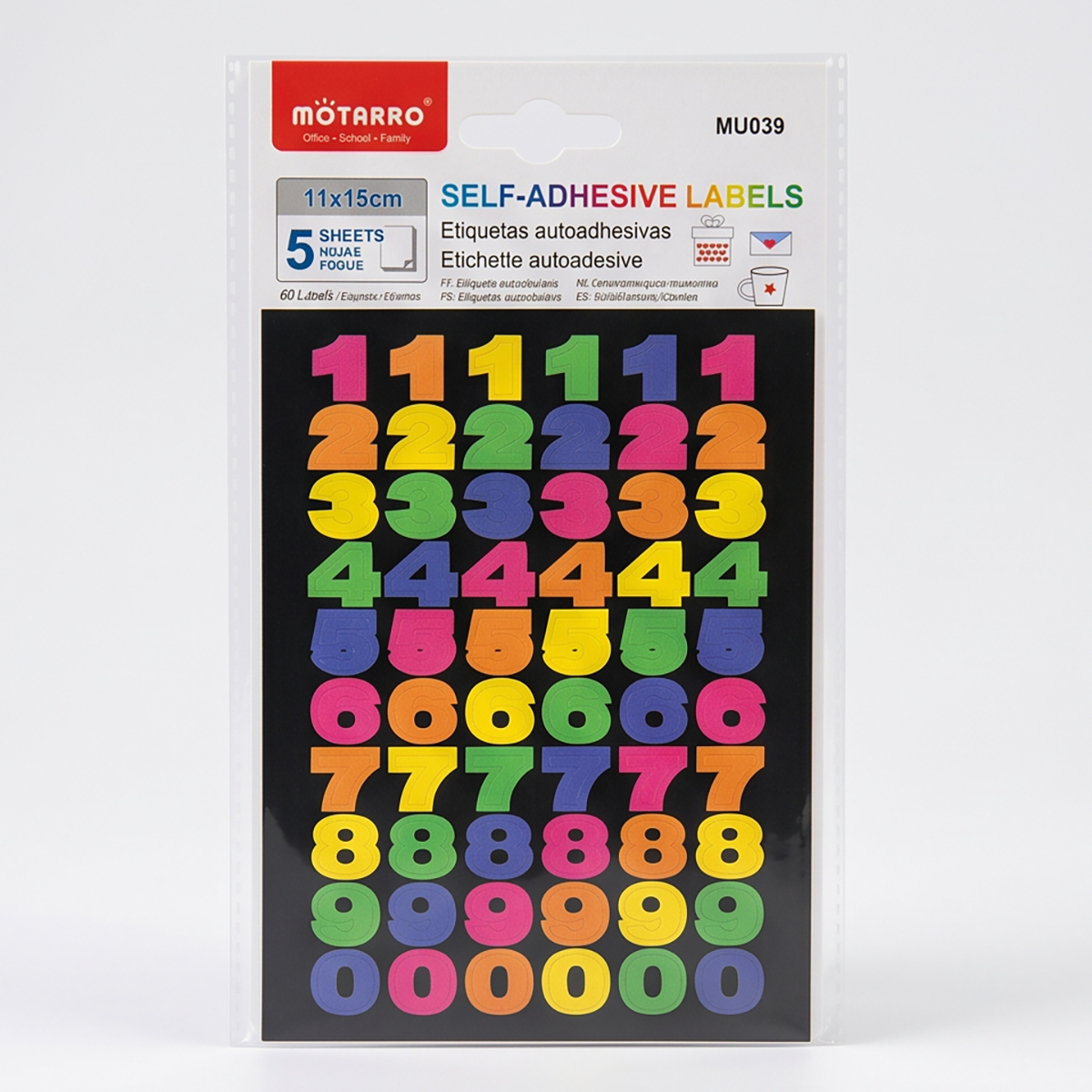 Motarro Self-Adhesive Number Stickers