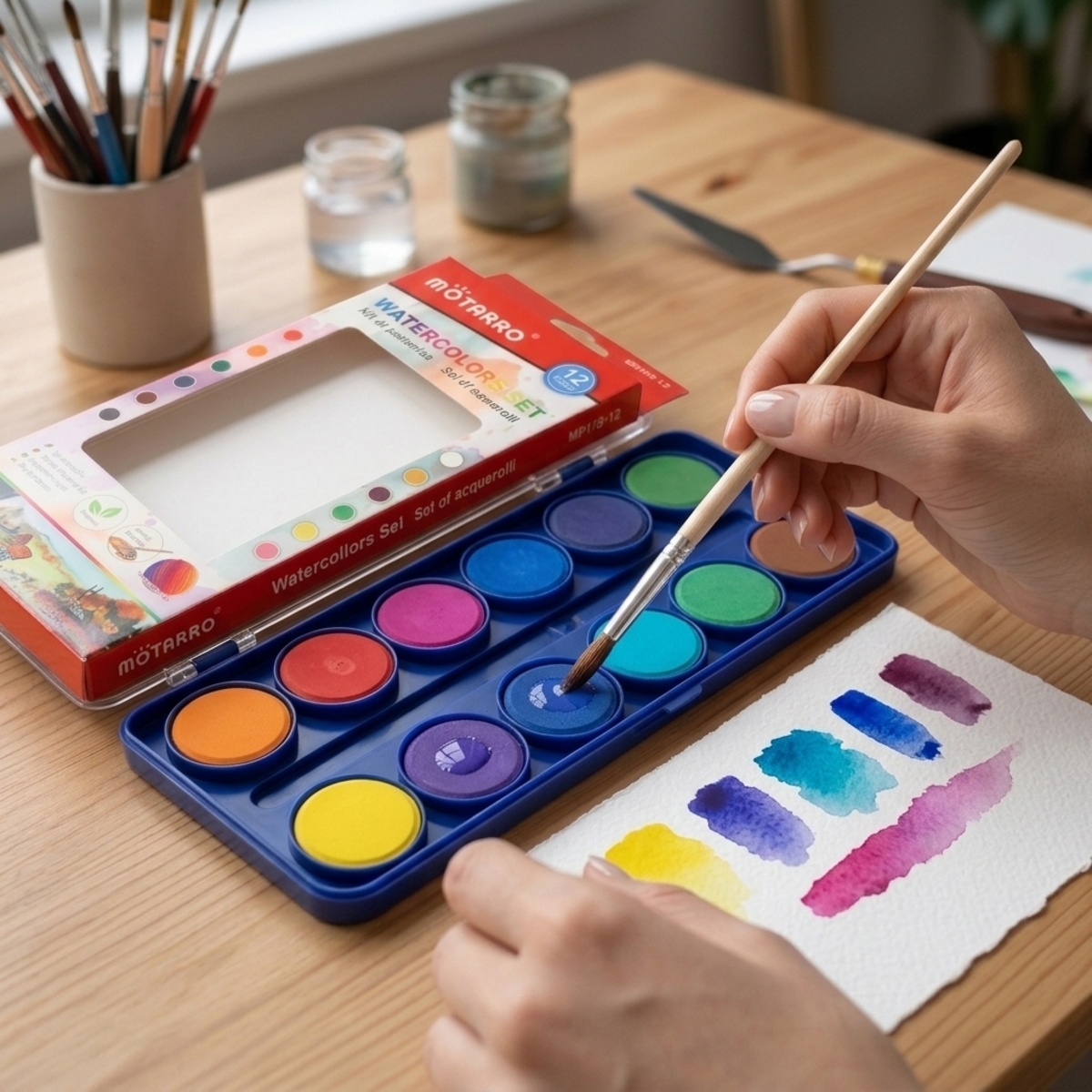 Motarro Watercolor Set 12 Colors 500ml