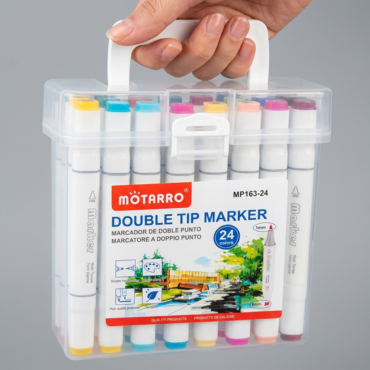 Motarro Double Tip Marker 12 Colors