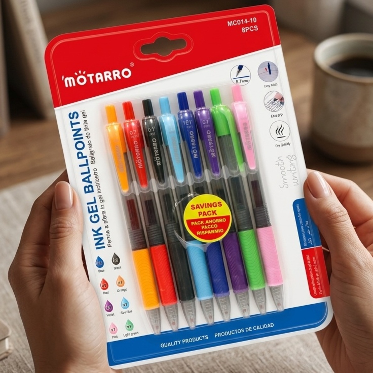 Motarro Ink Gel Ballpoint Pens 8 Pieces