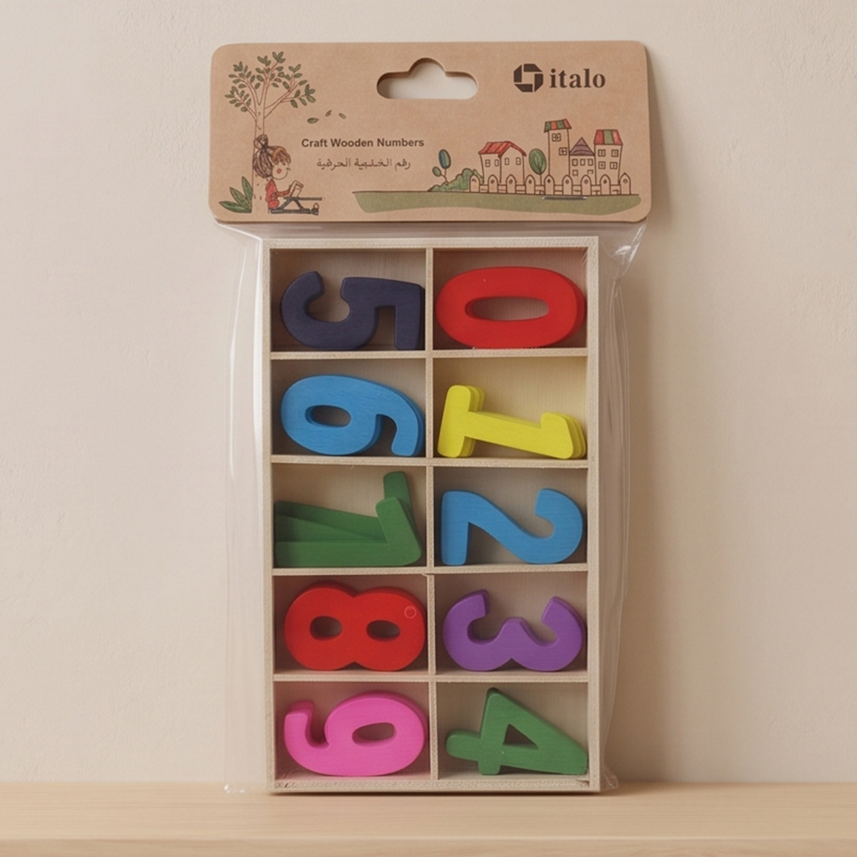 Italo Craft Wooden Colorful Numbers Set