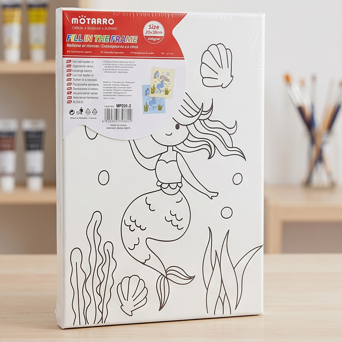 Motarro Fill in the Frame Pre-Printed Canvas Activity 20x30cm
