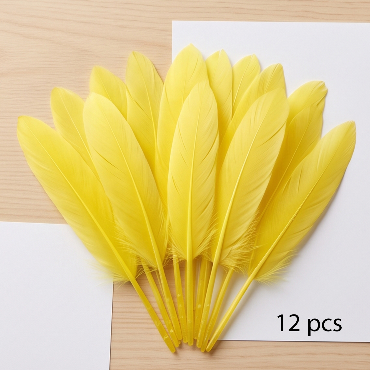 Motarro Feathers 12 Pieces Yellow