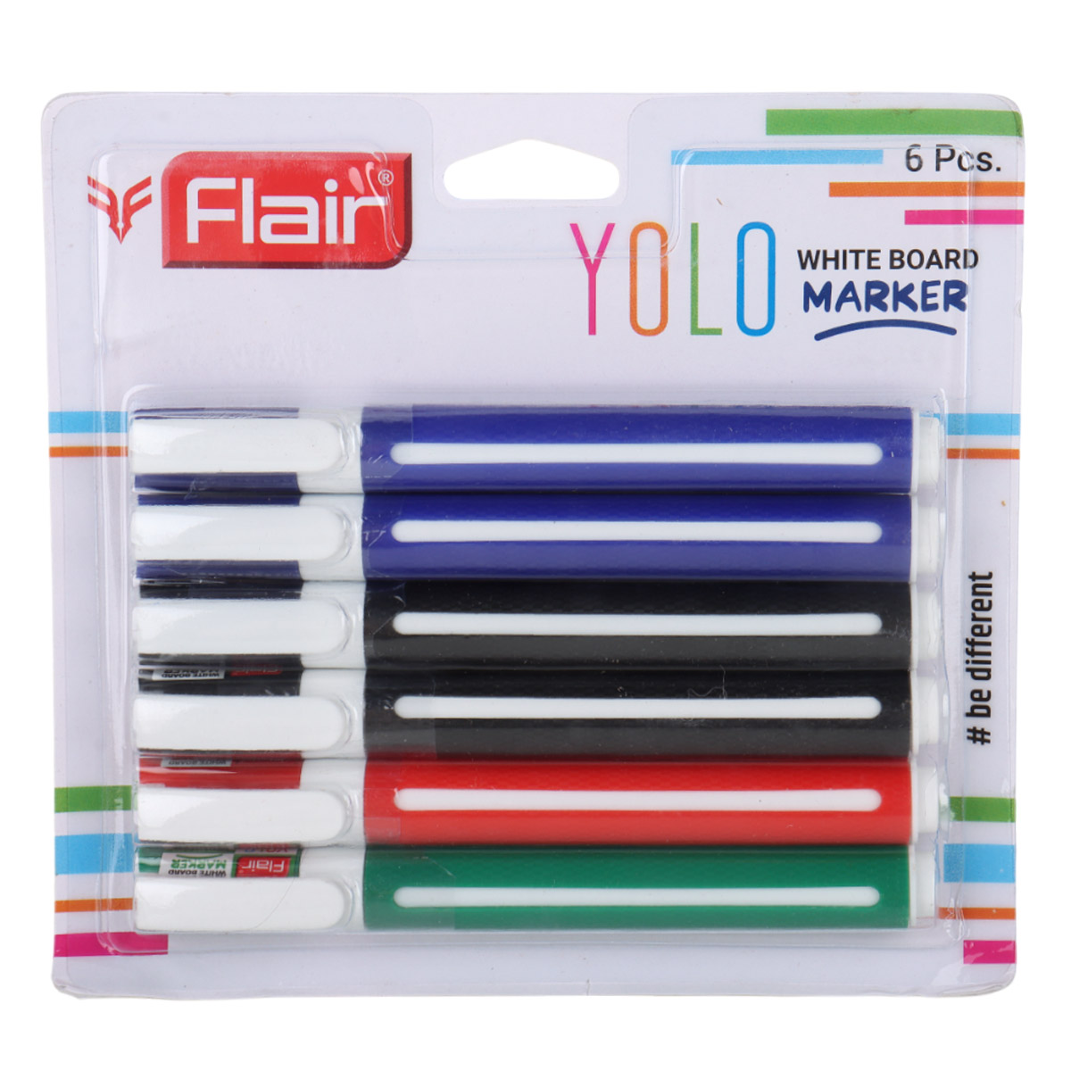 Flair White Board Marker 6 Pieces