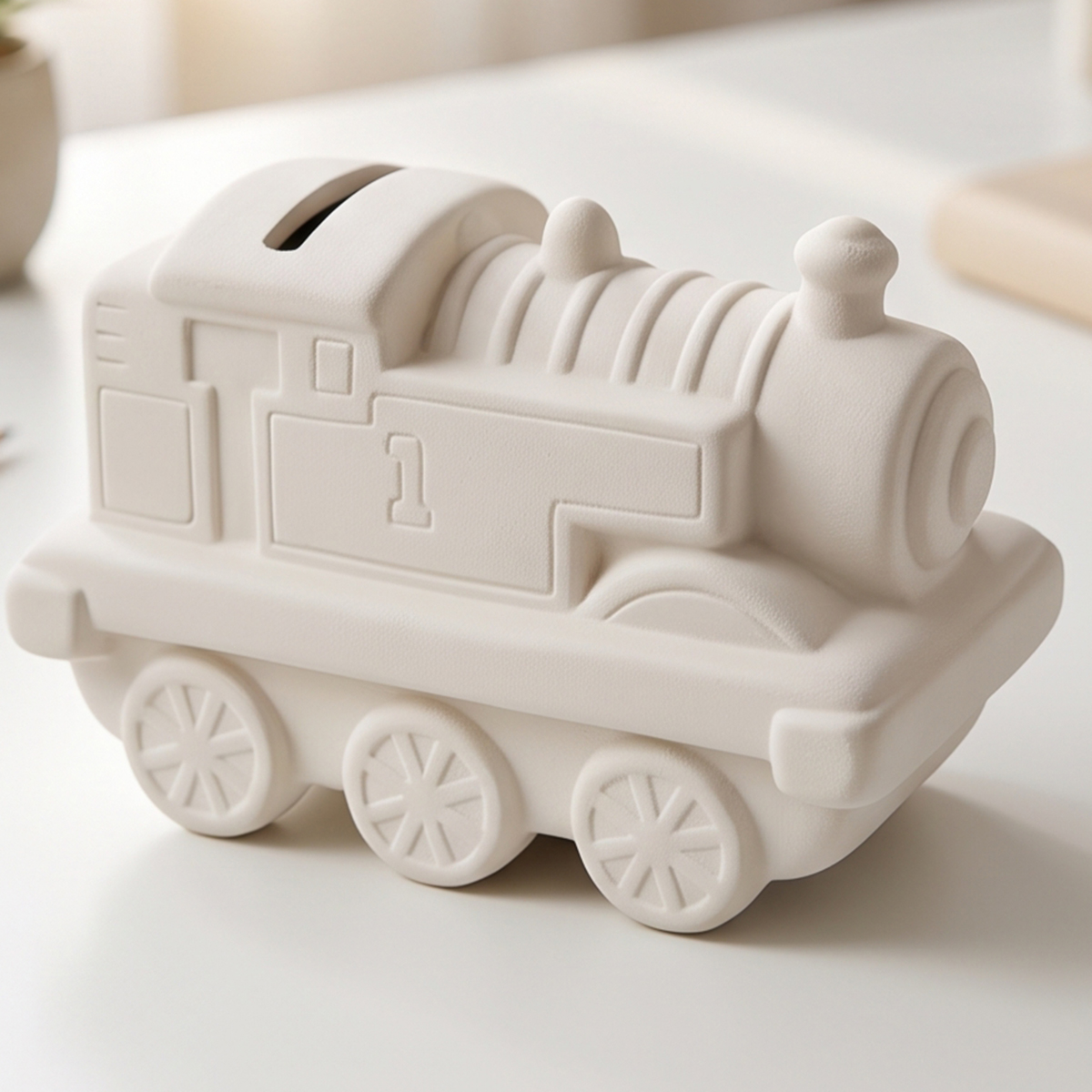 Ceramic Train Money Bank Painting Set