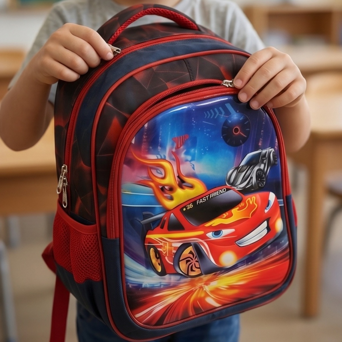 Racing Car Themed Backpack