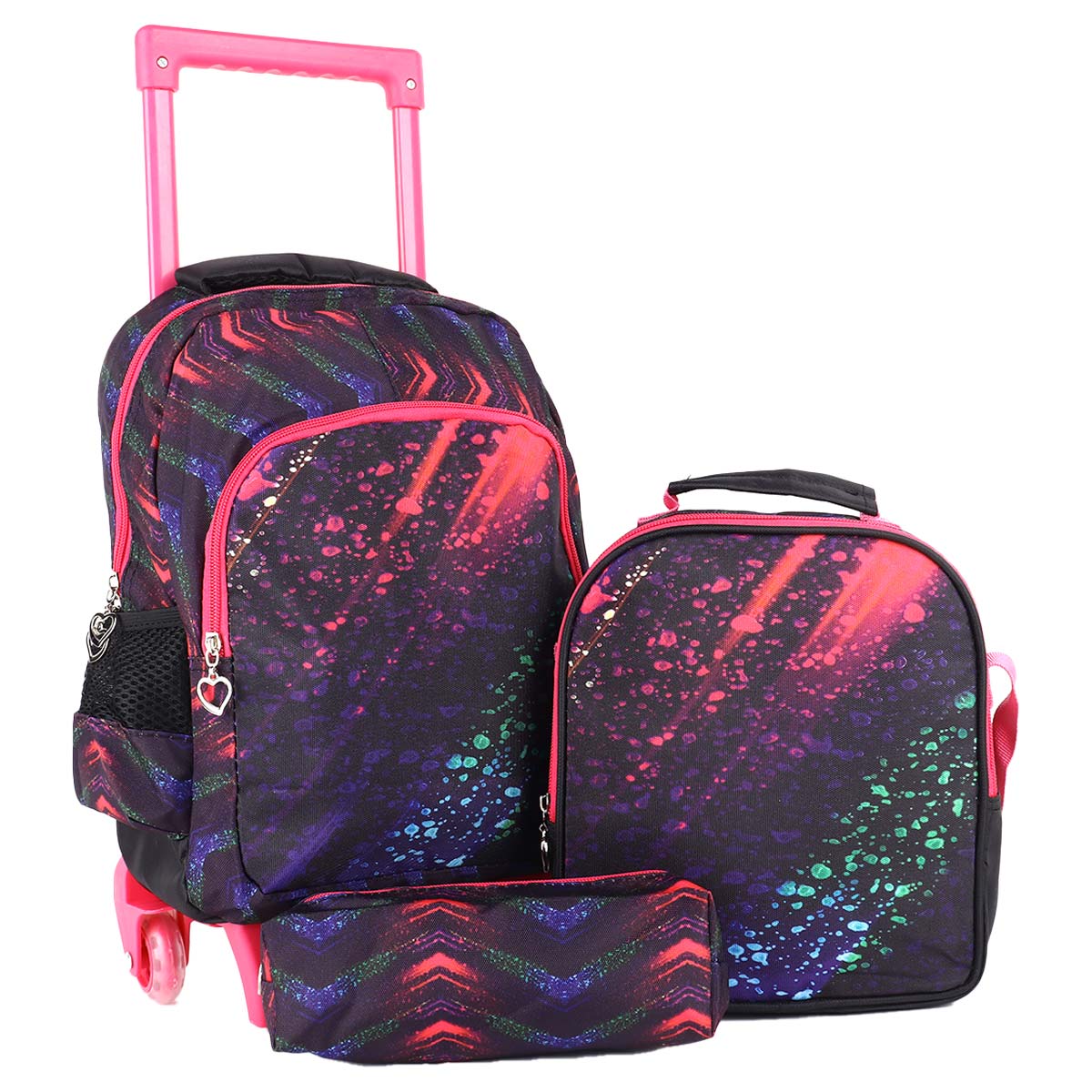 Kids Trolley Bag Girls Assorted 3Pcs