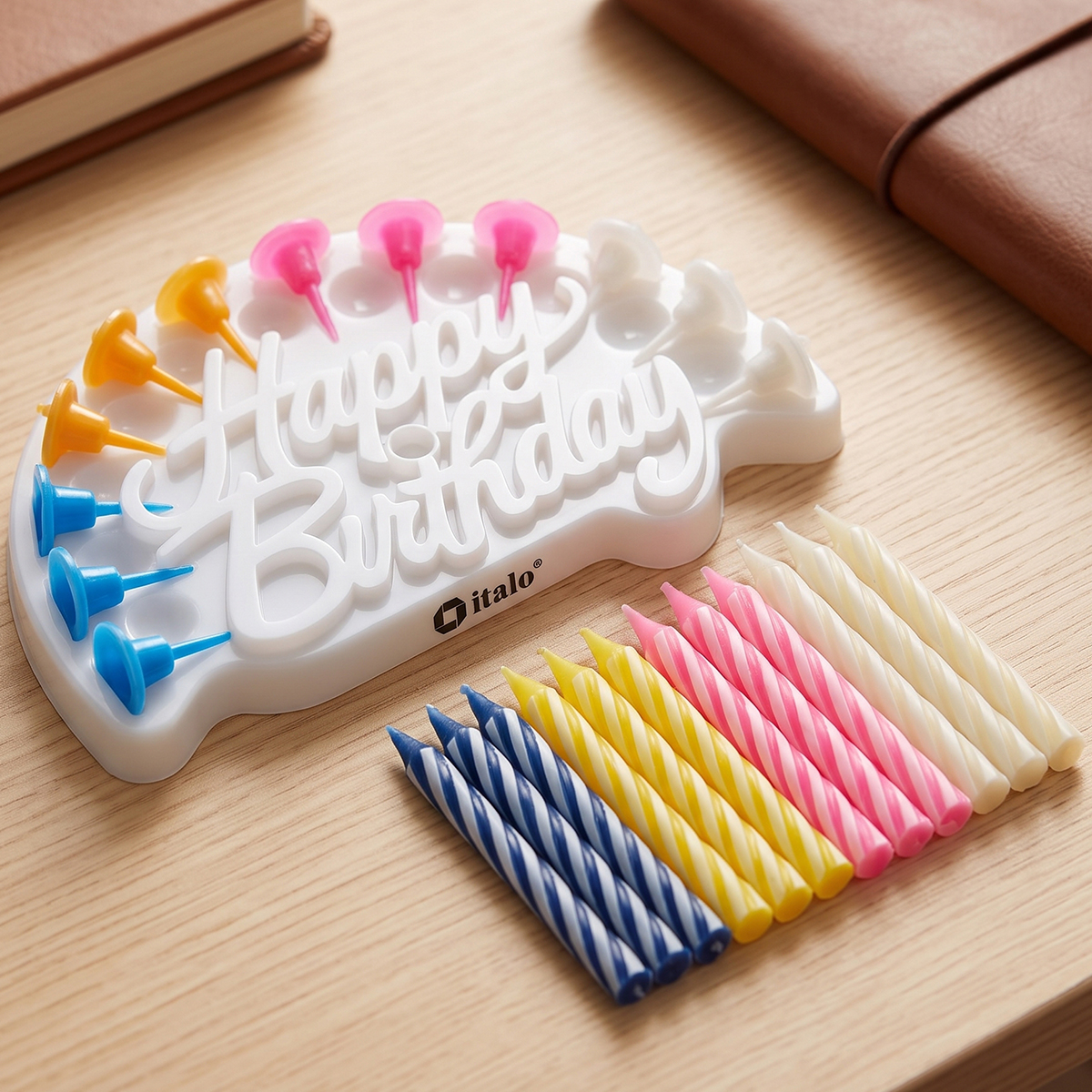 Italo Happy Birthday Candle Stick Set