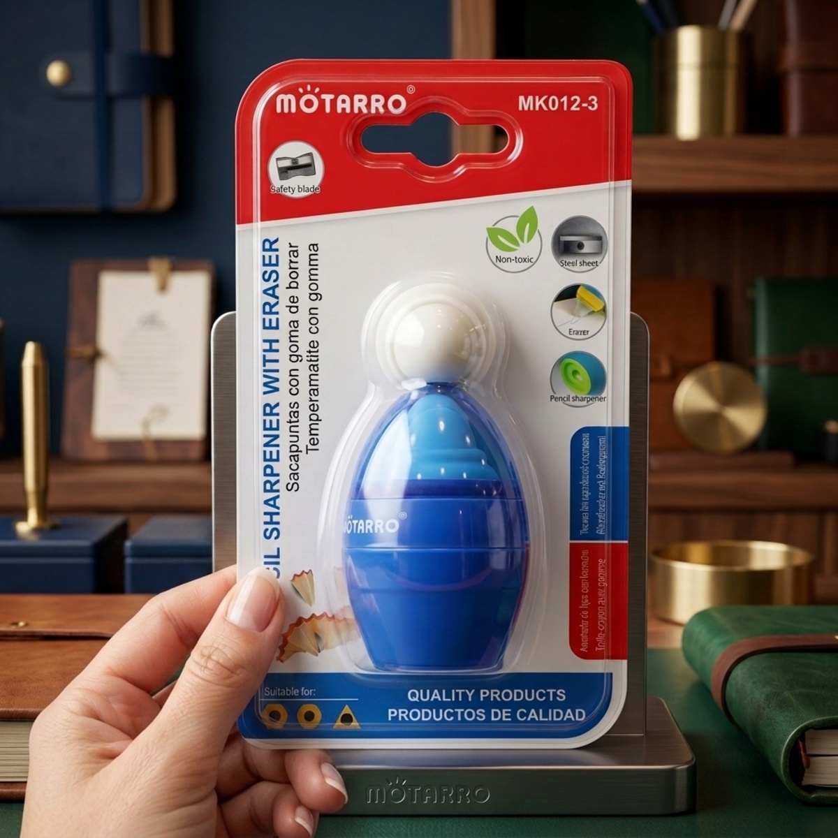 Motarro Pencil Sharpener with Eraser