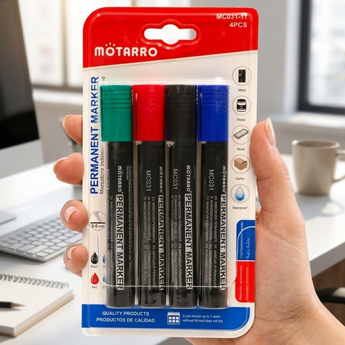 Motarro Permanent Marker Set 4 Pieces