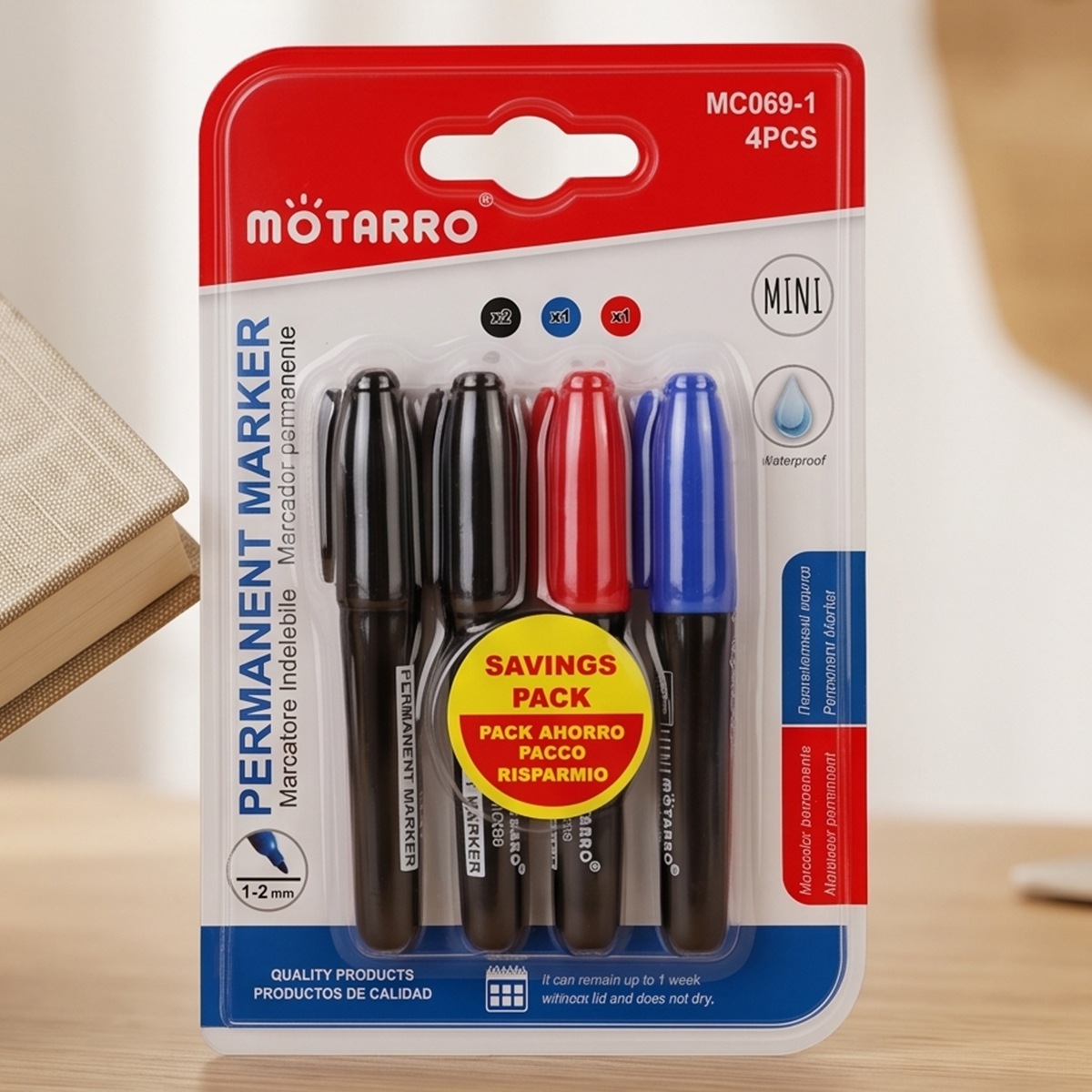 Motarro Permanent Marker 4 Pieces Set