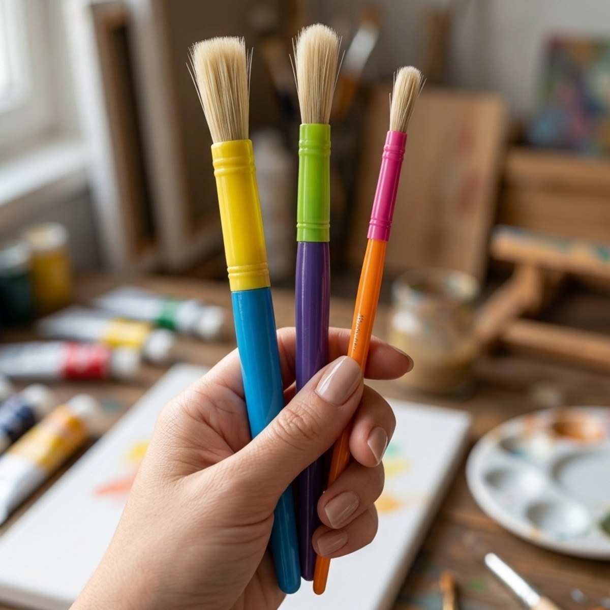 Motarro Kid Paint Brush Set 3pcs