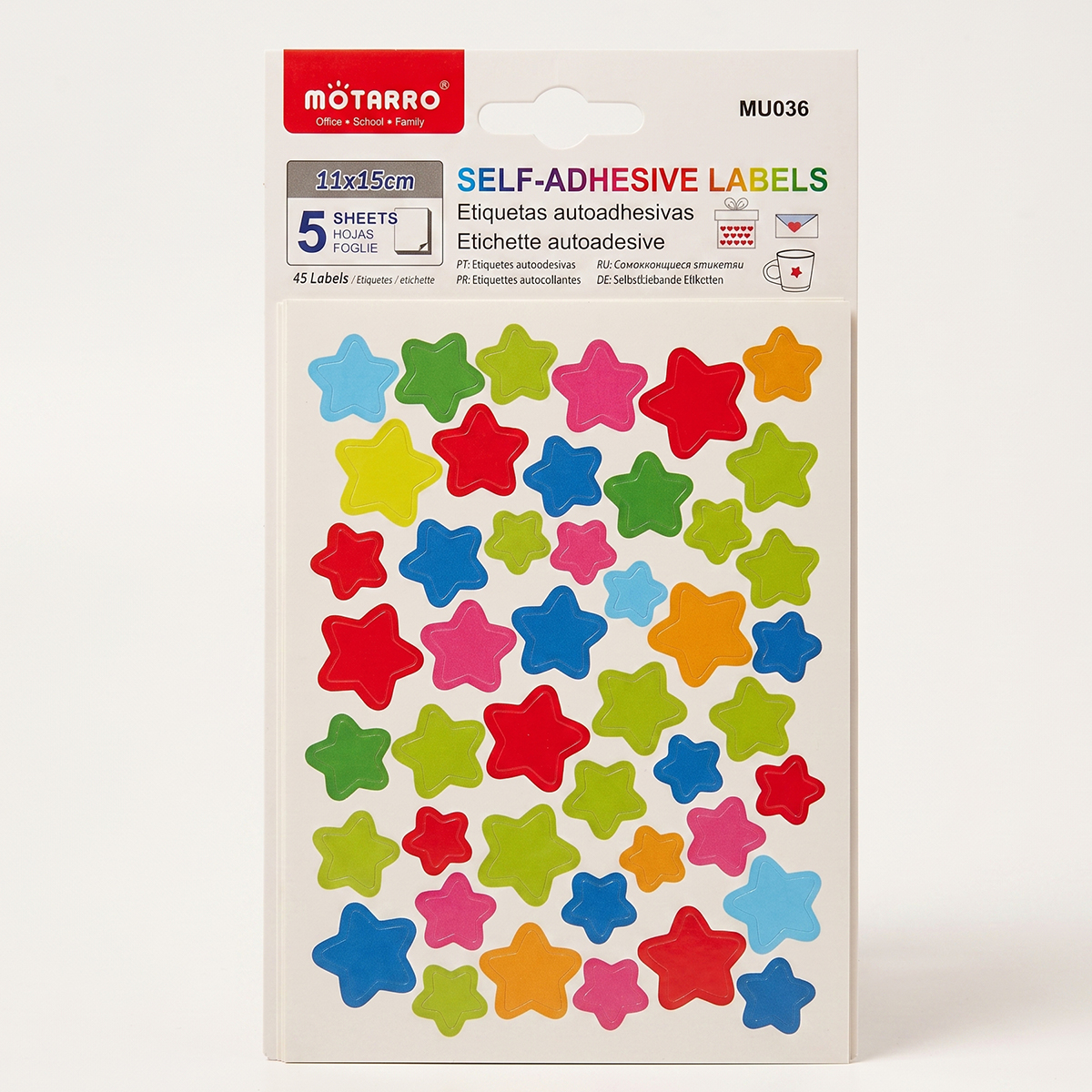 Motarro Self-Adhesive Star Labels 11 x 15cm