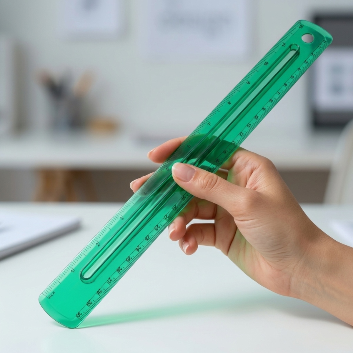 Transparent Green Ruler