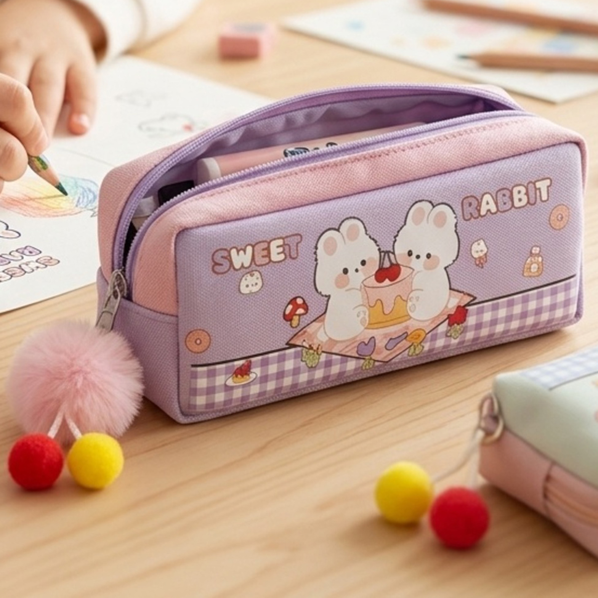 Sweet Rabbit Pen And Pencil Pouch