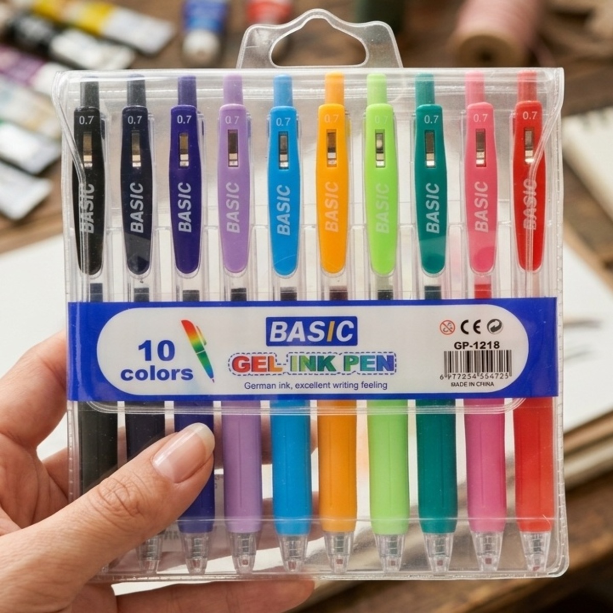 Basic Gel Ink Pen Set 10 Colors