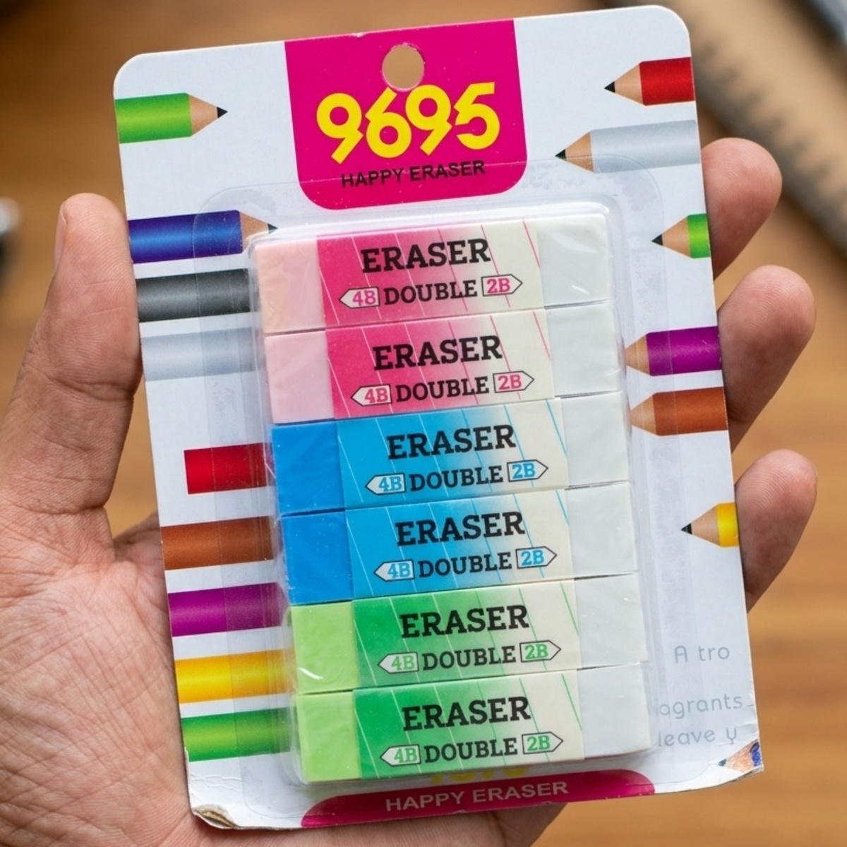 Happy Eraser Double 2B 4B Pack