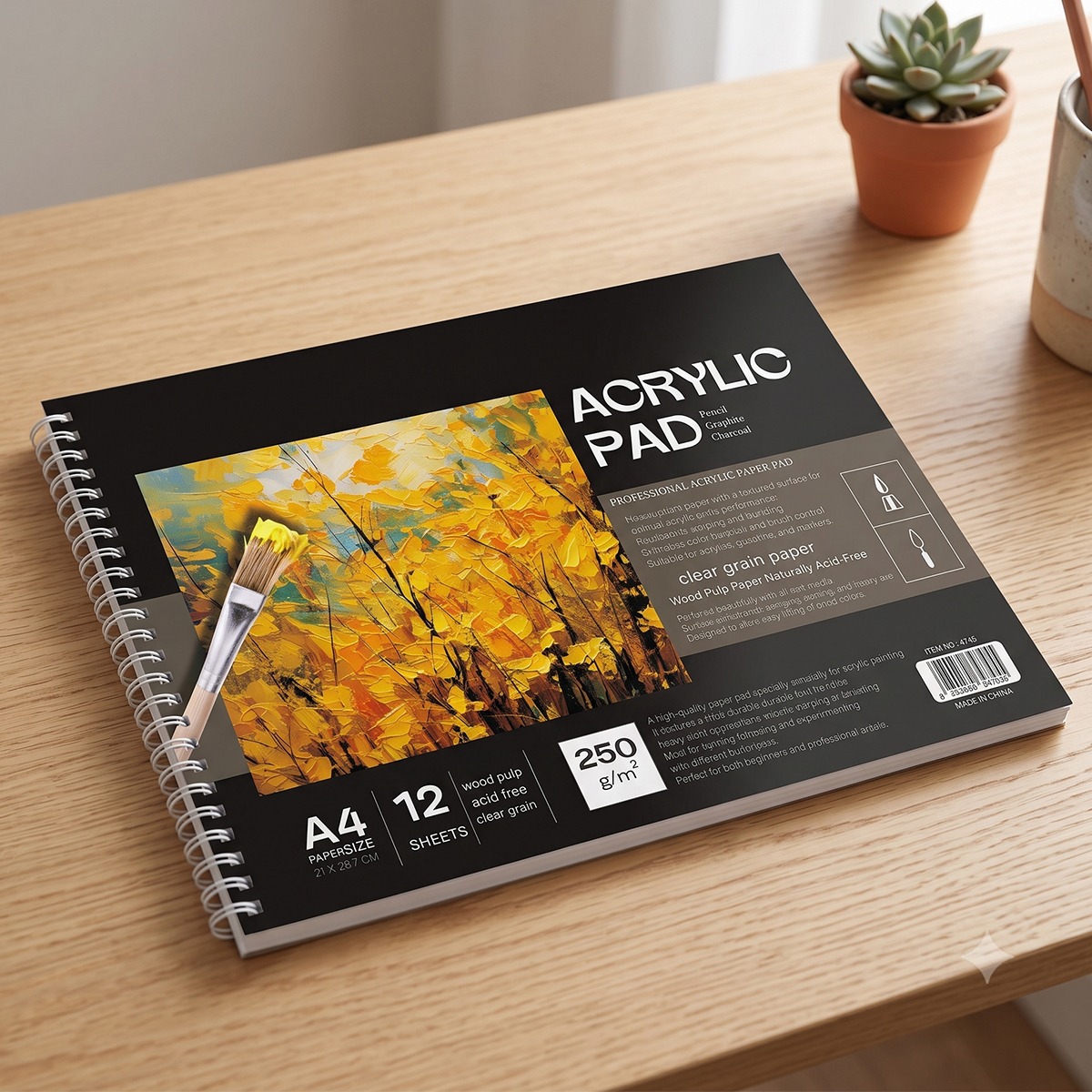 Acrylic Pad A4 Size 12 Sheets