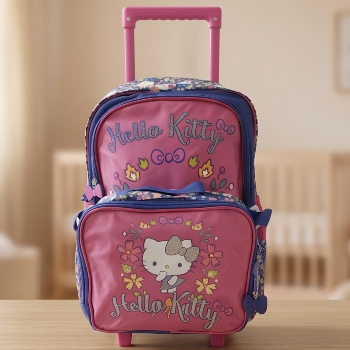 Hello Kitty Trolley Bakcpack Set 3 In 1