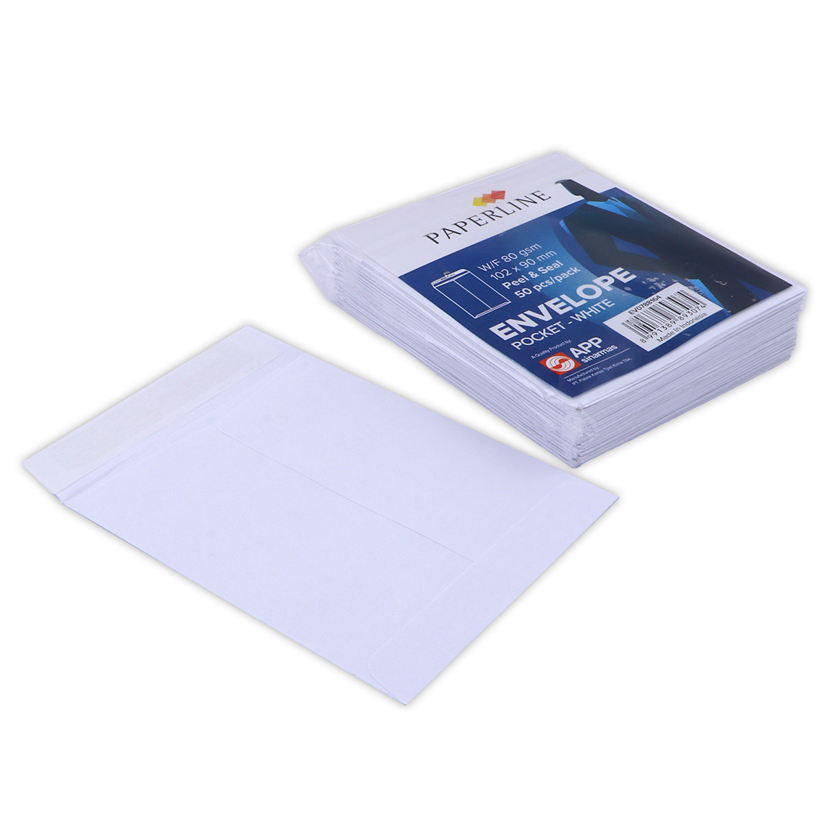 مجموعة من 50 مظروفًا أبيض من Paperline
