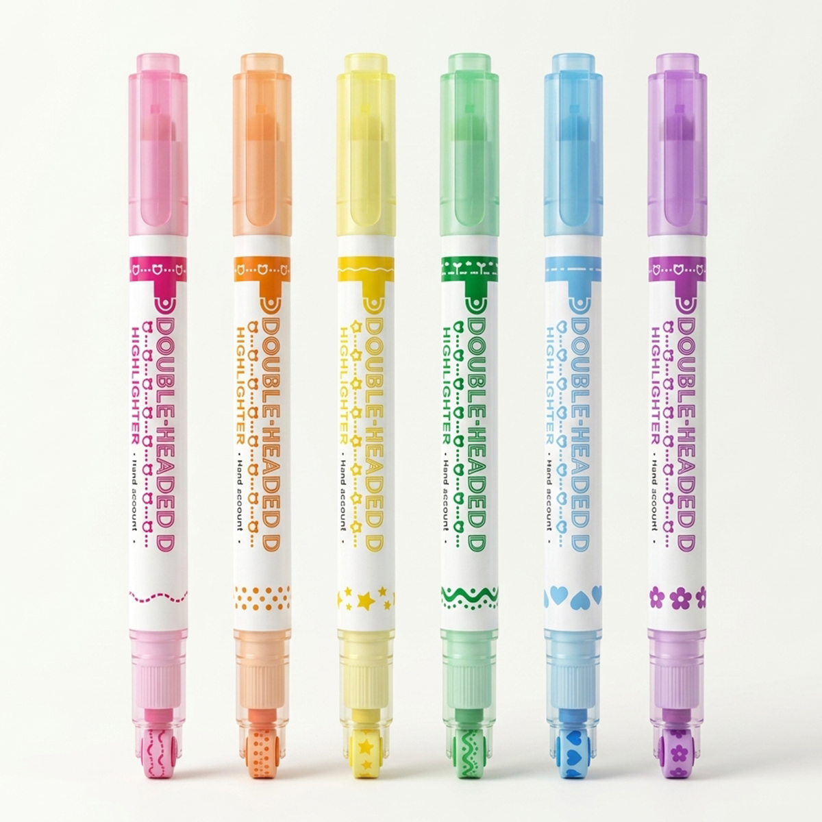 Double-Headed Highlighter Set 6 Pieces