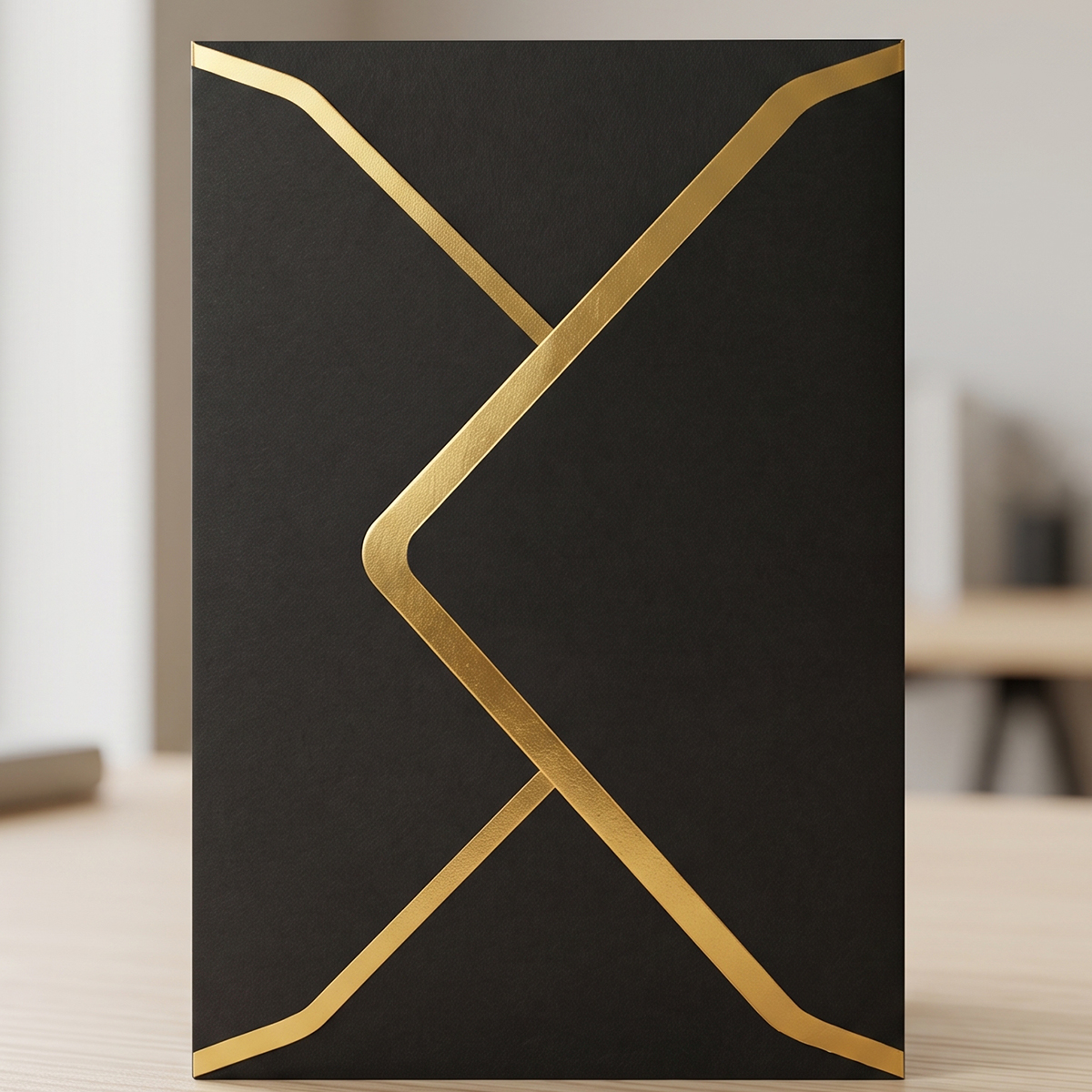 Italo Black & Golden Edge Fancy Envelopes 11 x 7.5cm