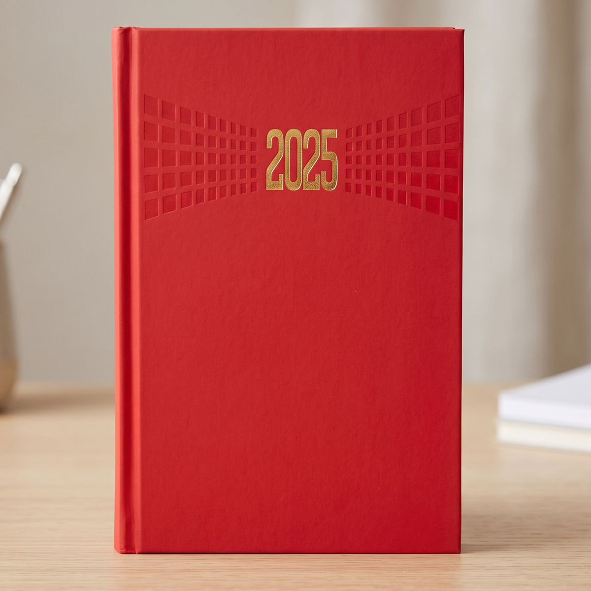 2025 Red Hard Cover A5 Size Diary