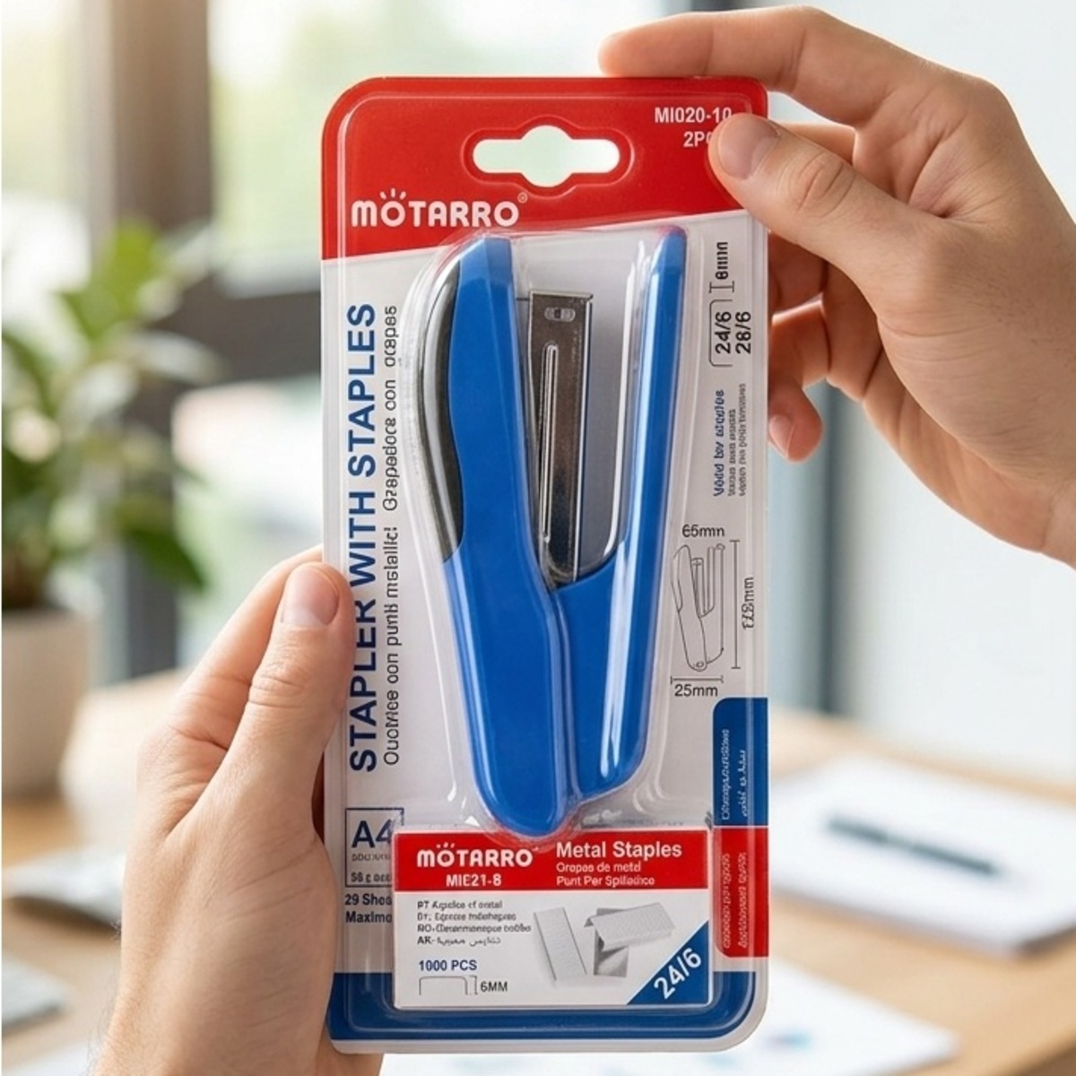 Motarro Stapler with Metal Staples