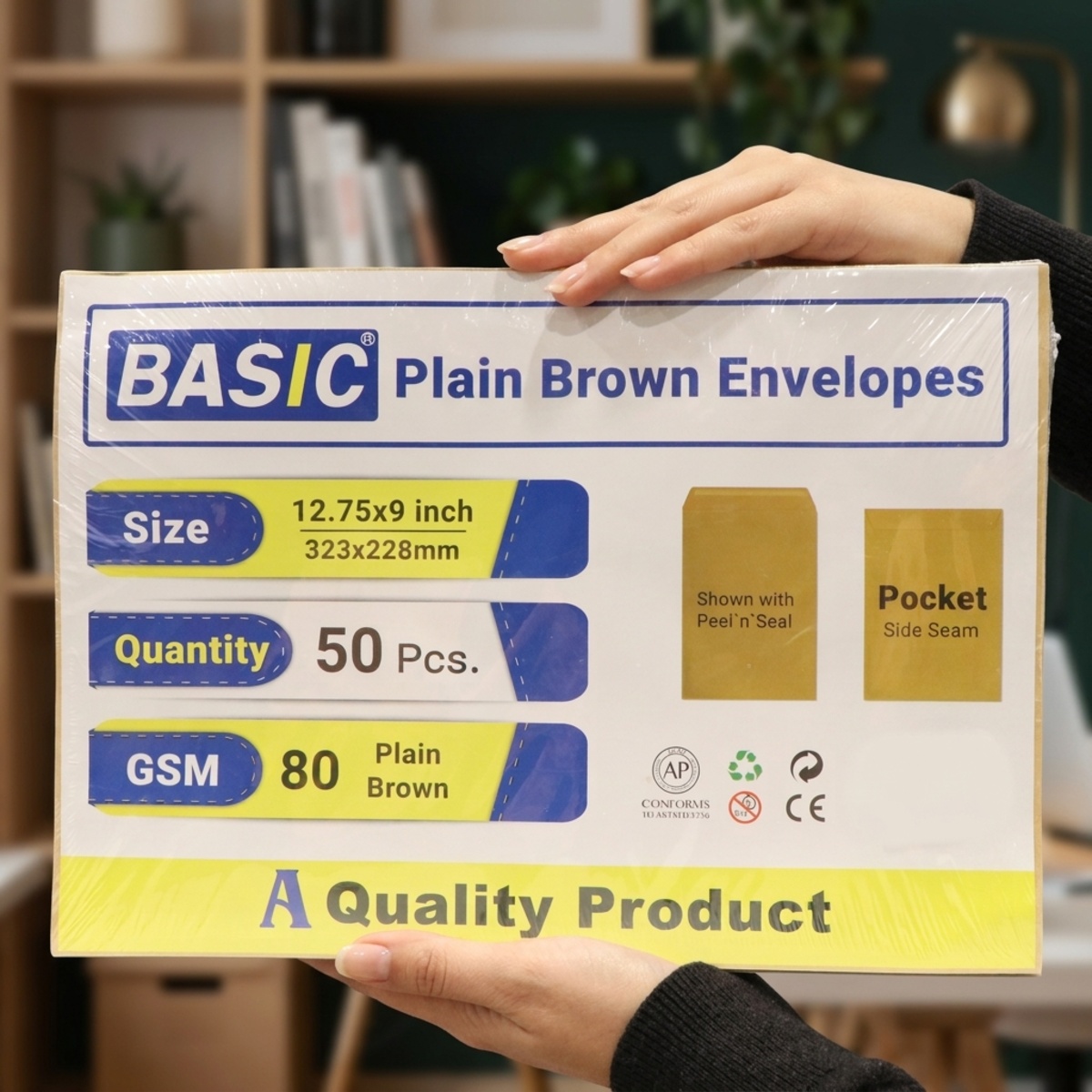Basic Plain Brown Envelopes 50 Pieces