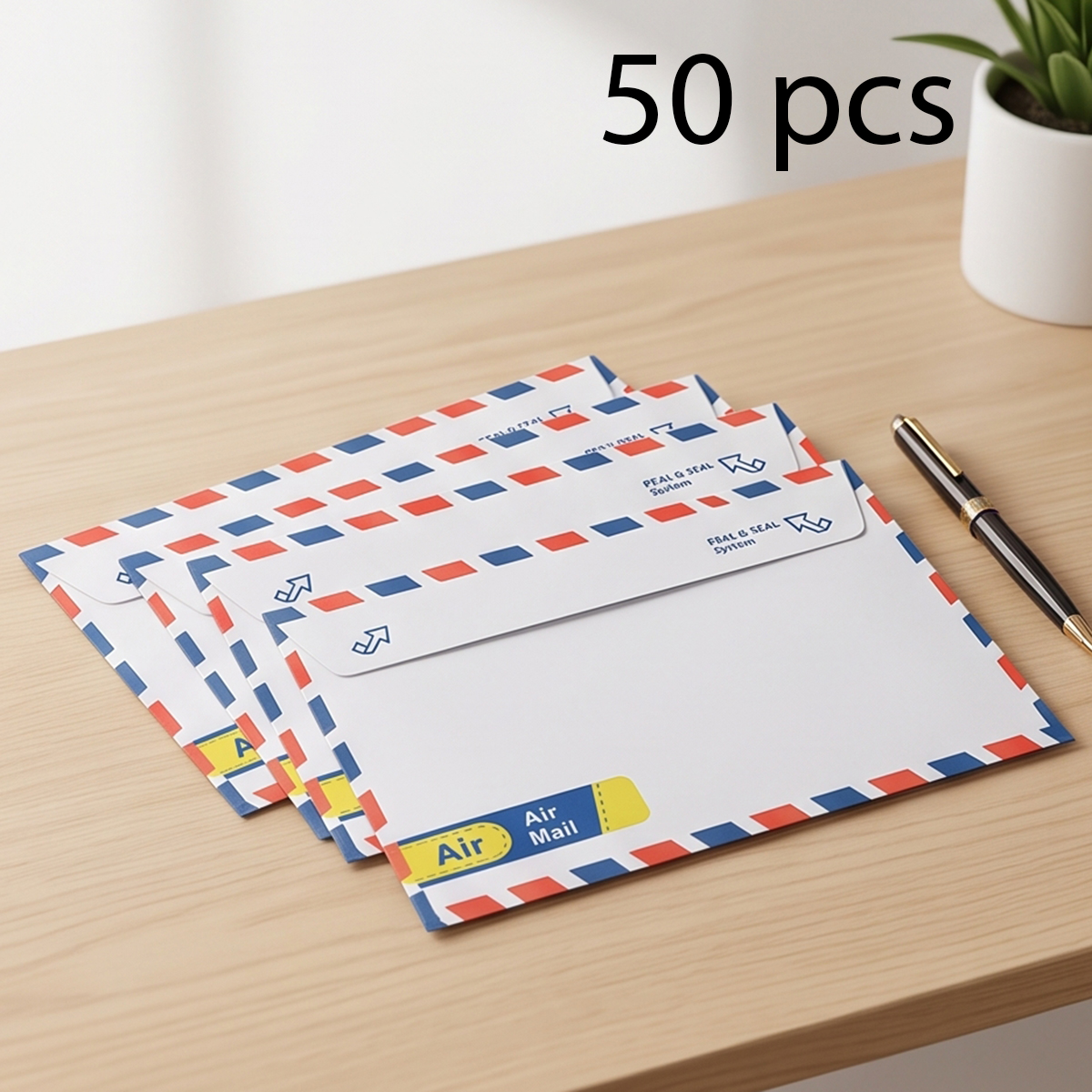 Basic Air Mail Envelopes 50 Pieces