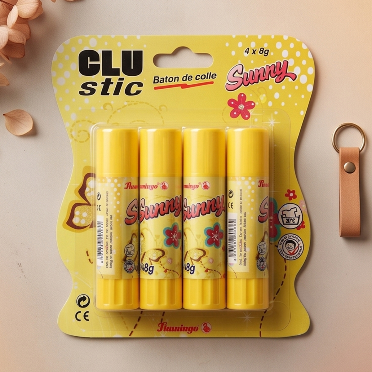 Flamingo Sunny Glue Stick 4 Pieces