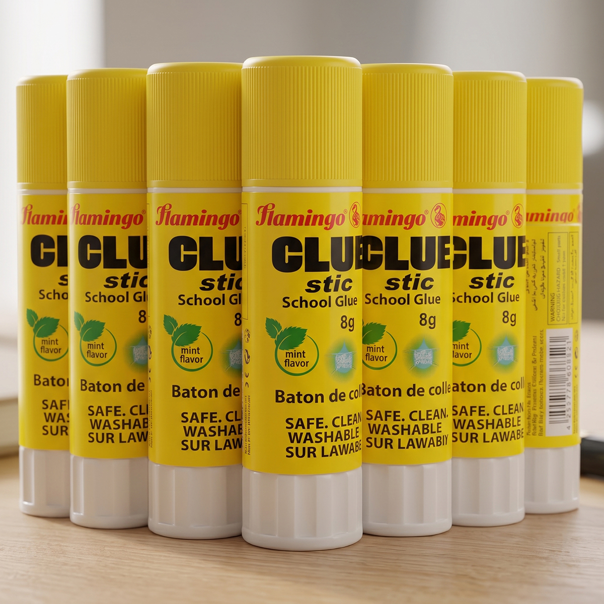 Flamingo Scented School Glue Mint Flavor 10 Pieces