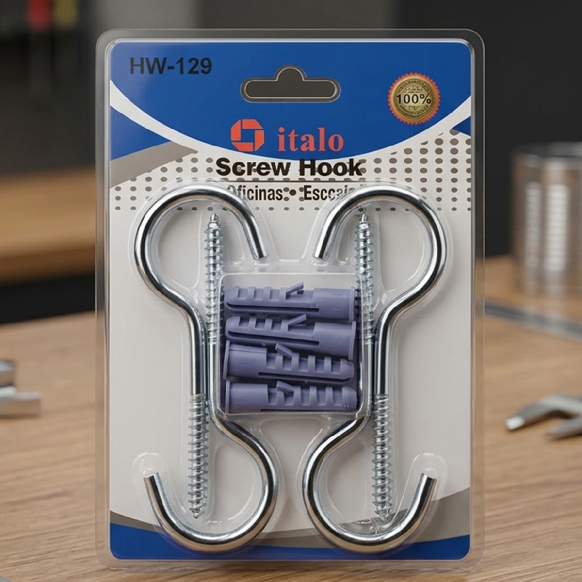 Italo Screw Hook With Fisher