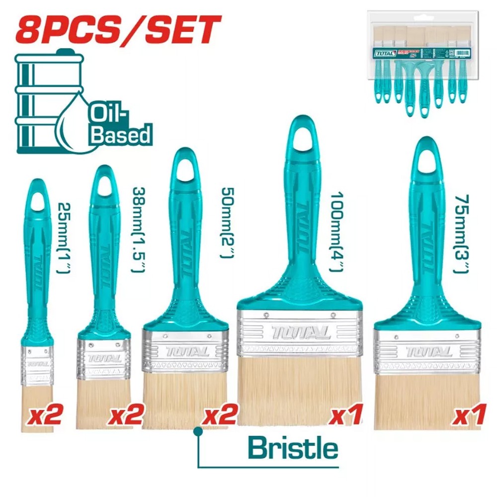 Total Paint Brush Set 8 Pieces THT8450801 | Tools | Paint Brushes & Rollers Total Paint Brush Set 8 Pieces THT8450801 | Tools | Paint Brushes & Rollers
