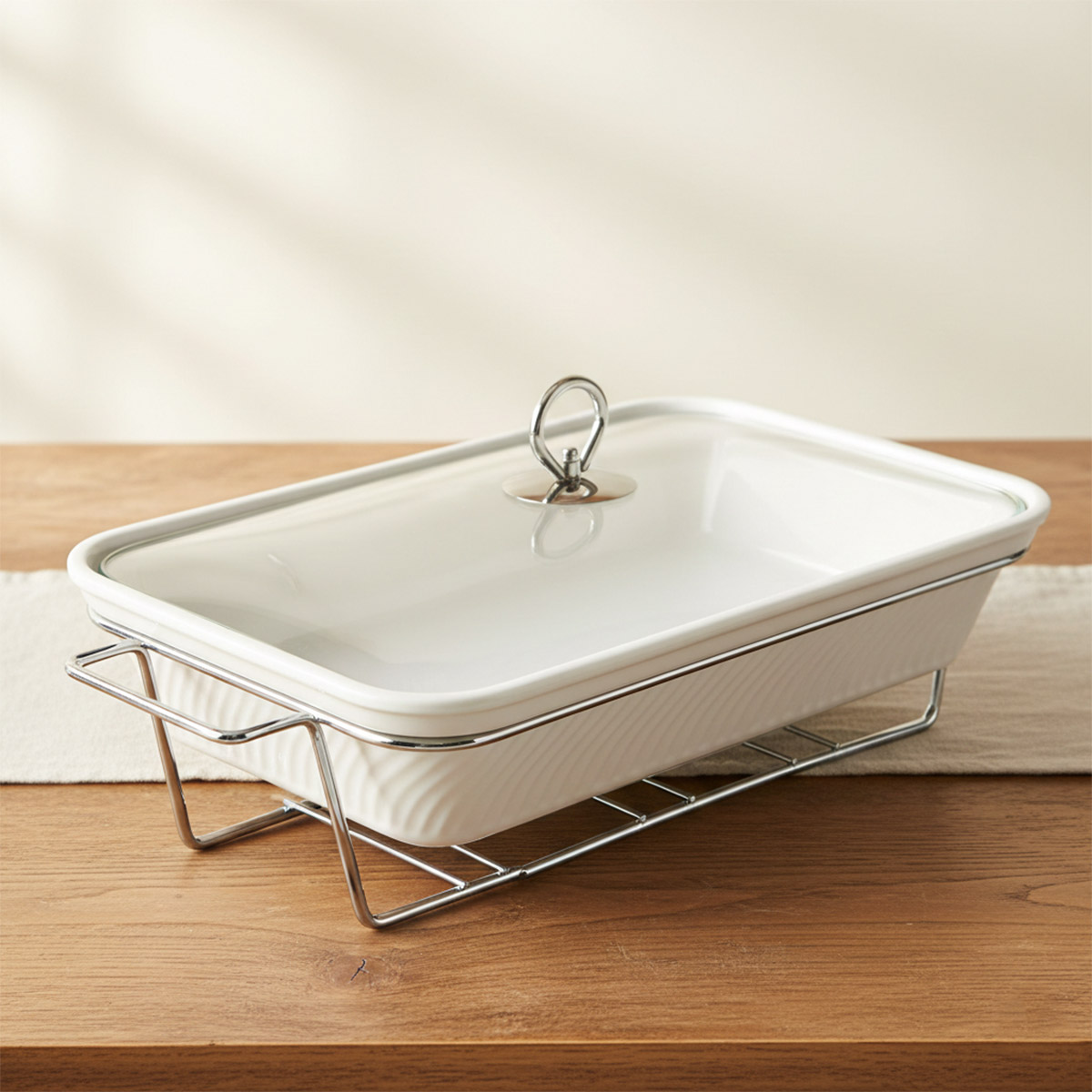 Rectangle Ceramic Food Warmer 13.5cm