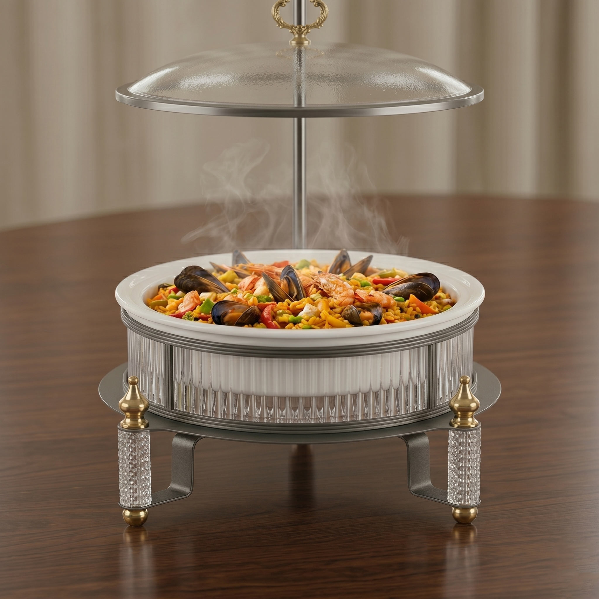 Ceramic Warmer With Cover 12 Inch