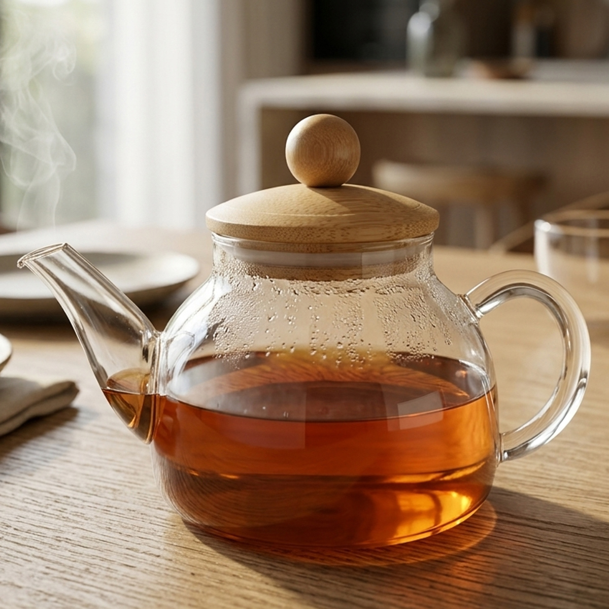Zafran Glass Tea Pot