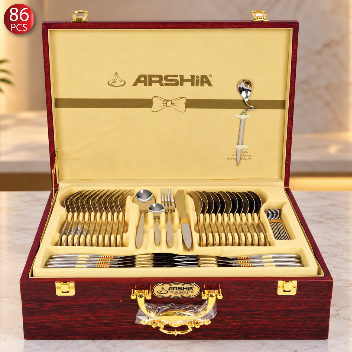 Arshia Cutlery Set 86 Pieces