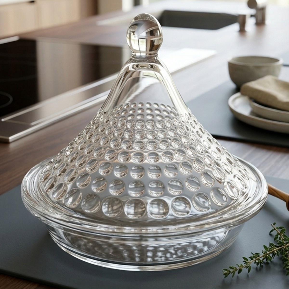 Glass Tazin Dish Small