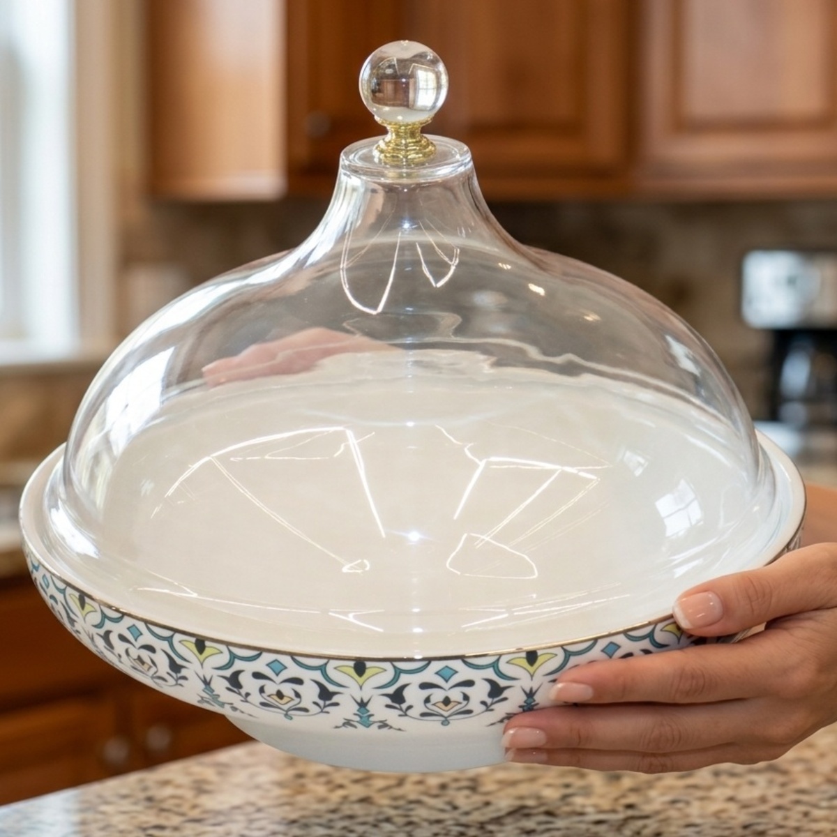 Ceramic Bowl with Glass Lid